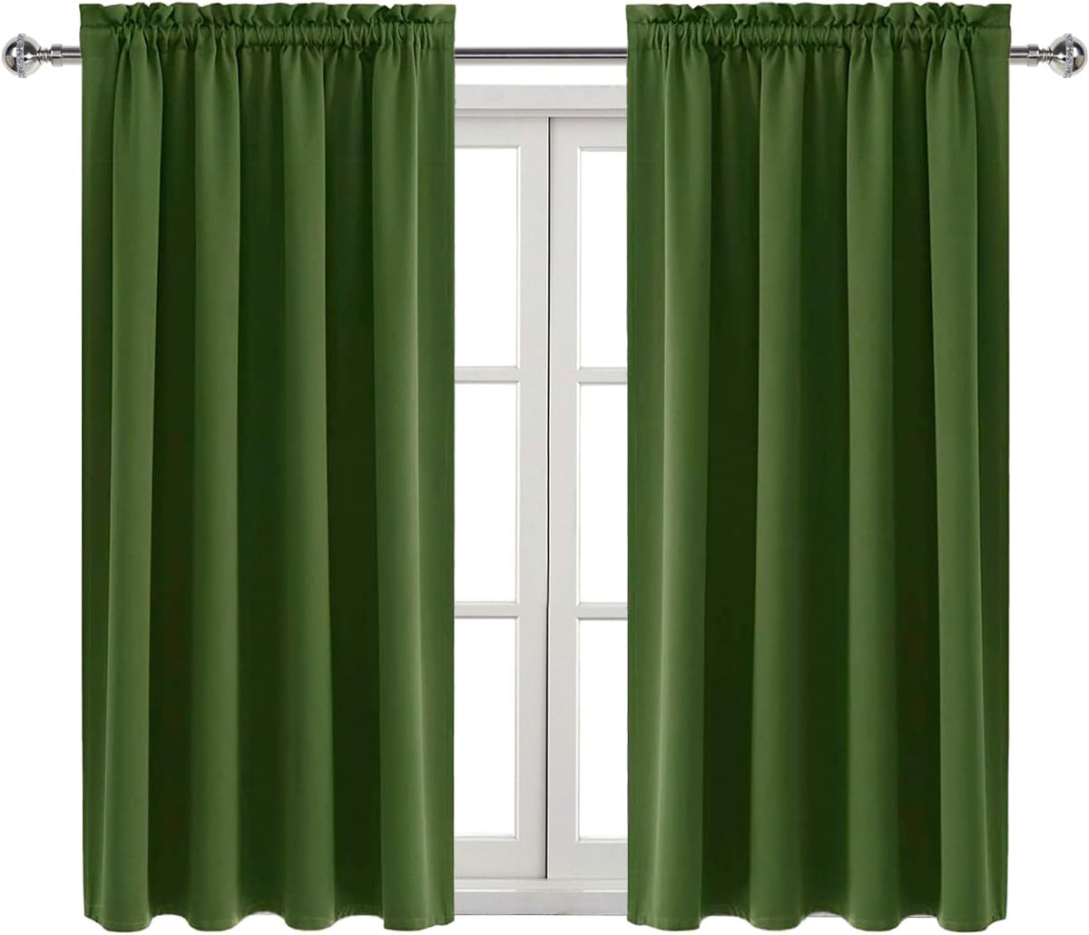 45"L x 38"W polyester curtains in Olive Green, alternate view 9