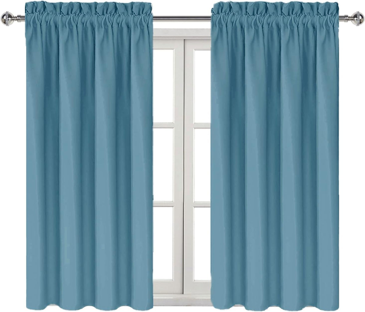 45"L x 38"W polyester curtains in Stone Blue, alternate view 9