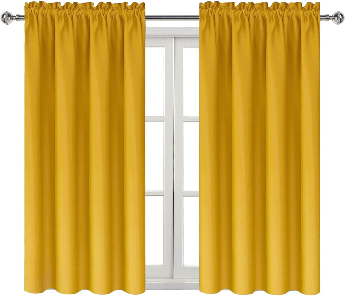 45"L x 52"W polyester curtains in Yellow, alternate view 9