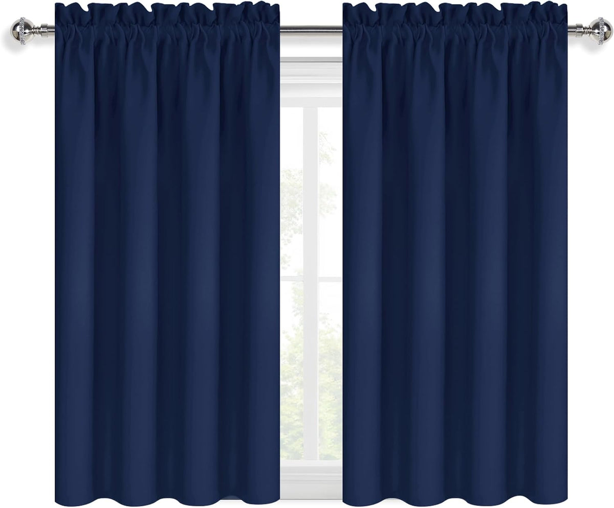 54"L x 42"W polyester curtains in Navy Blue, alternate view 9
