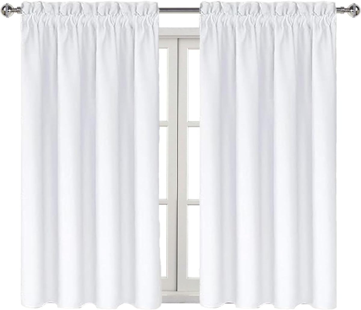 54"L x 42"W polyester curtains in Pure White, alternate view 8