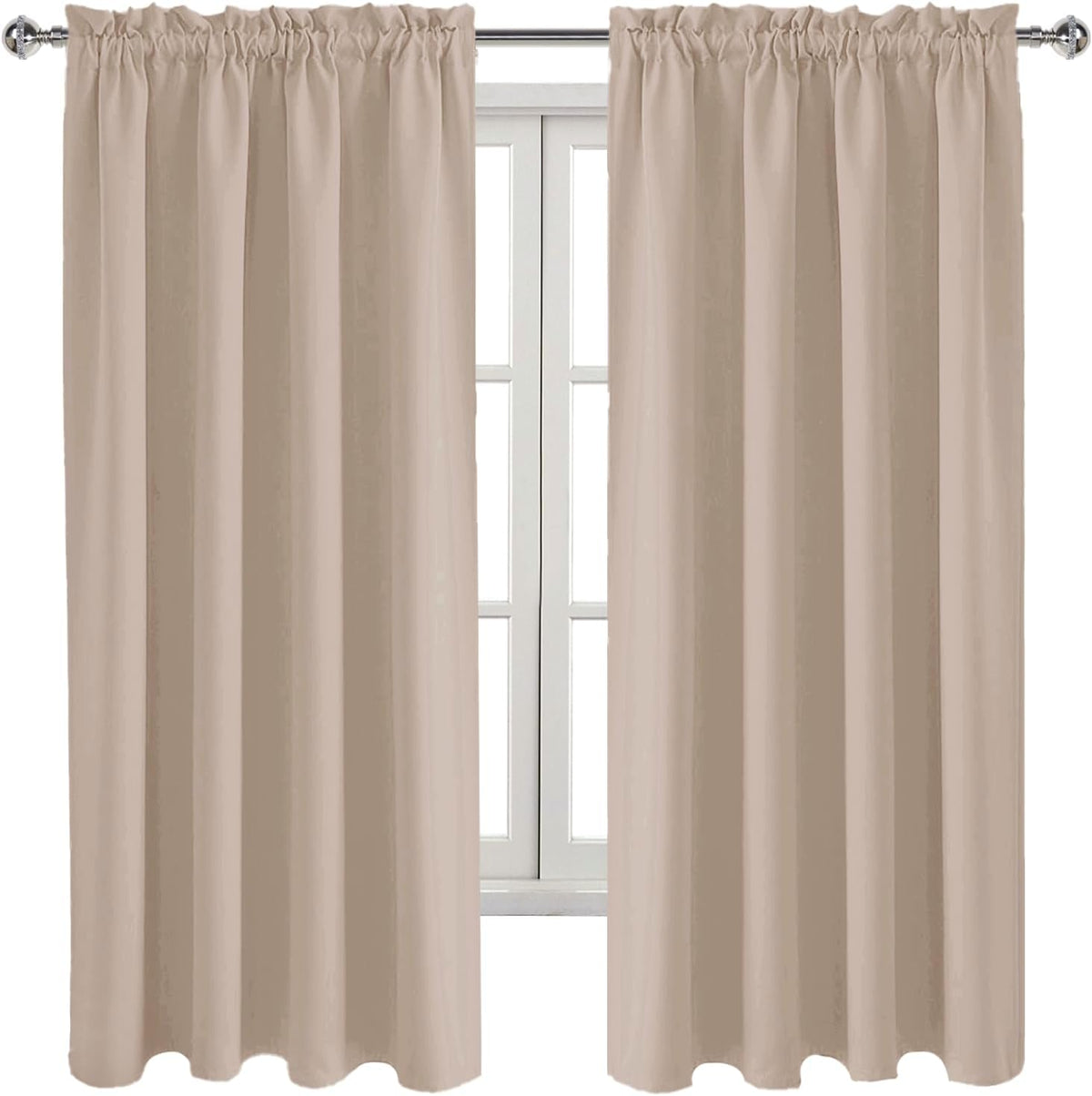 63"L x 52"W polyester curtains in Camel, alternate view 9