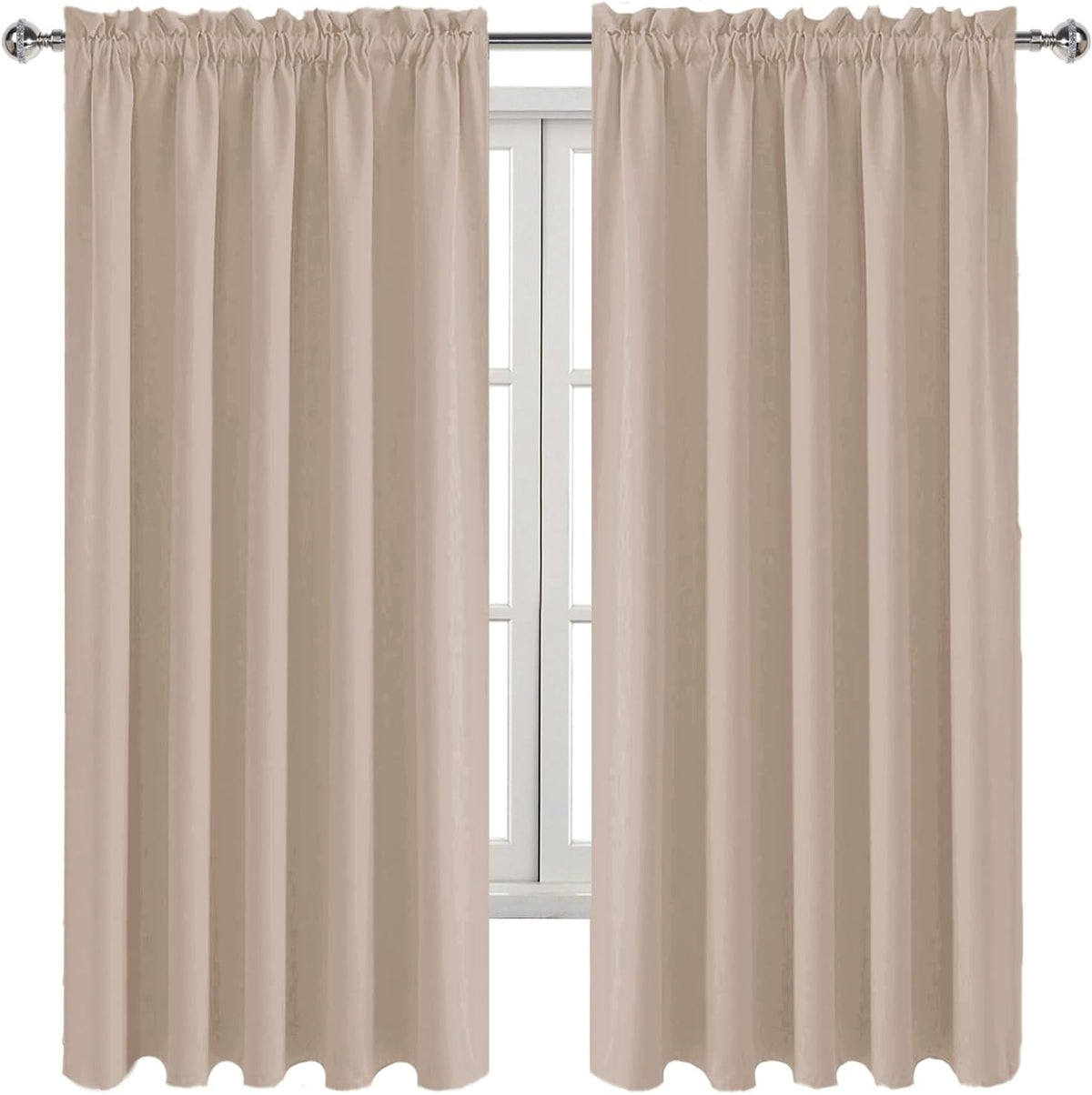 63"L x 60"W polyester curtains in Camel, alternate view 9