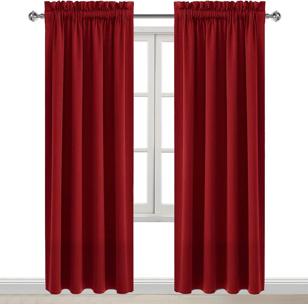 84"L x 42"W polyester curtains in Burgundy, alternate view 9