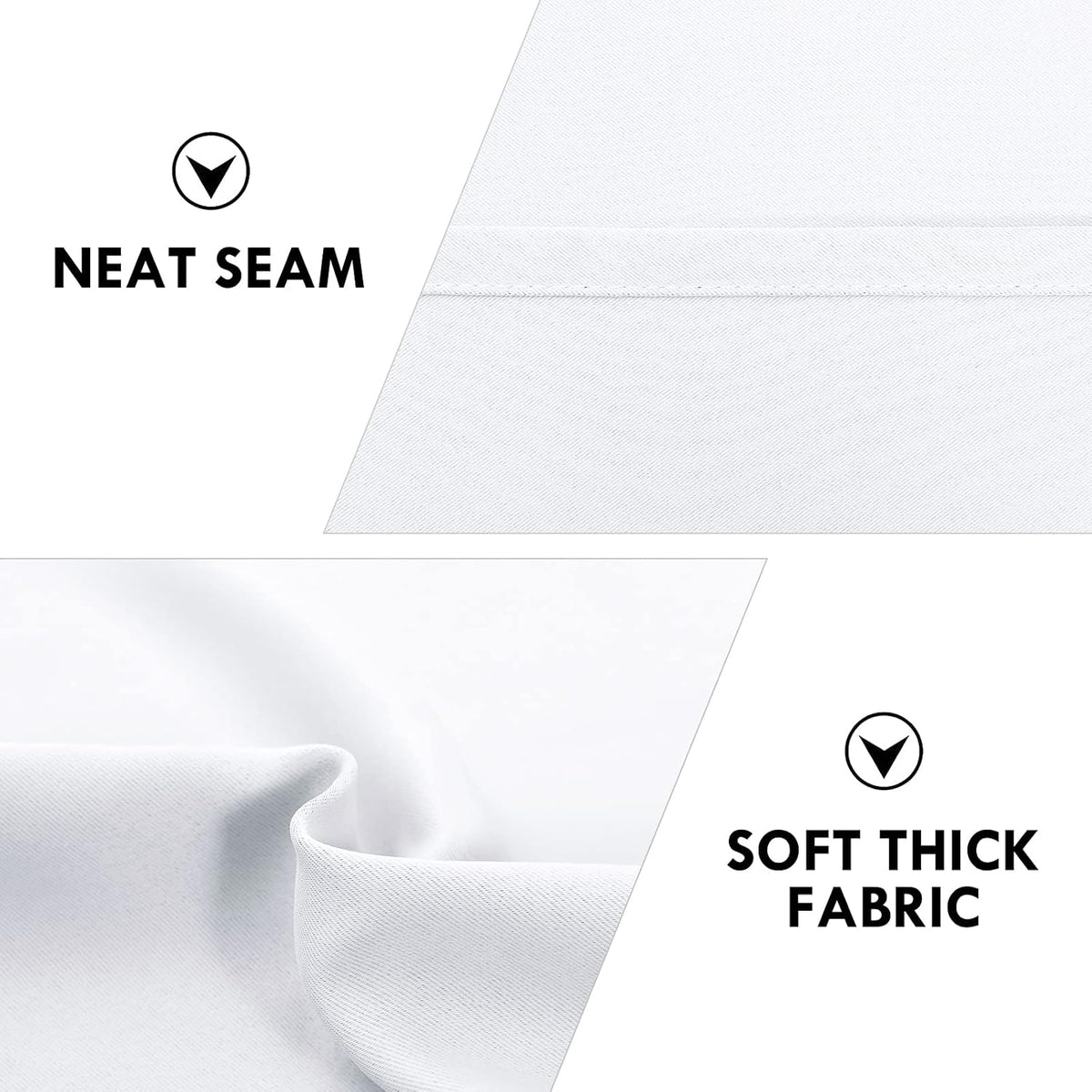 84"L x 42"W polyester curtains in Greyish White, alternate view 6