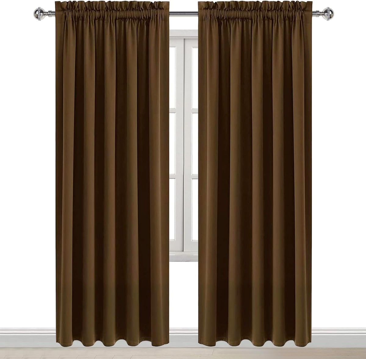 84"L x 60"W polyester curtains in Brown, alternate view 9