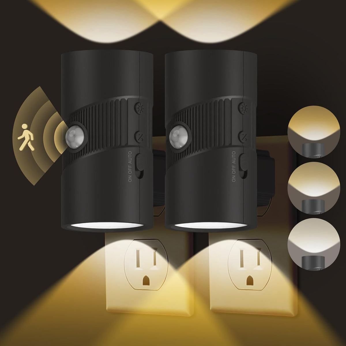 2.75"D x 1.88"W x 3.55"H plastic night lights & ambient lighting