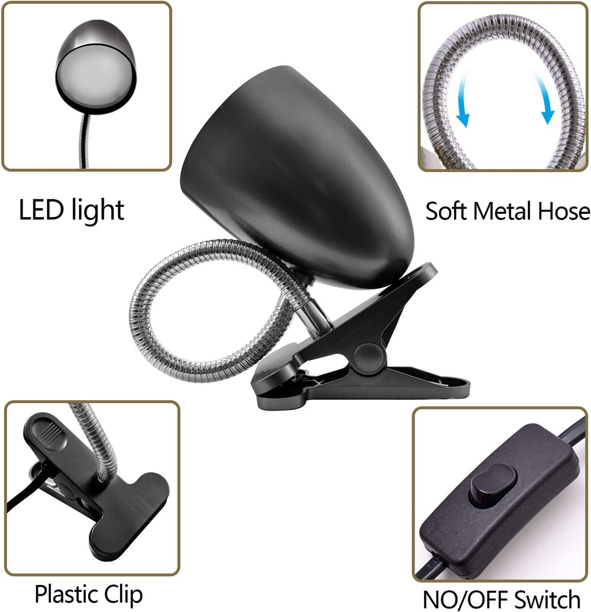 3.7"D x 4.4"W x 11"H metal desk lamps, alternate view 4