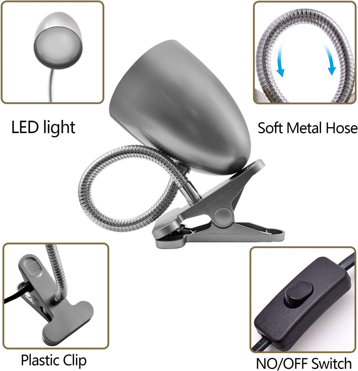 3.7"D x 4.4"W x 11"H metal desk lamps, alternate view 4