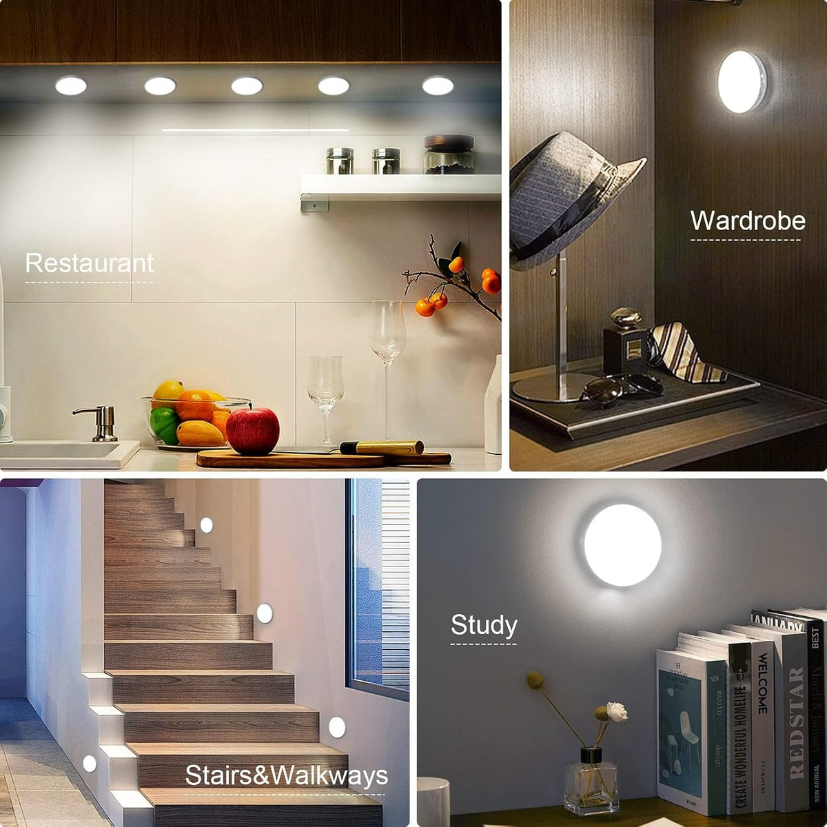 3.26"D x 3.26"W x 0.78"H plastic night lights & ambient lighting, alternate view 6