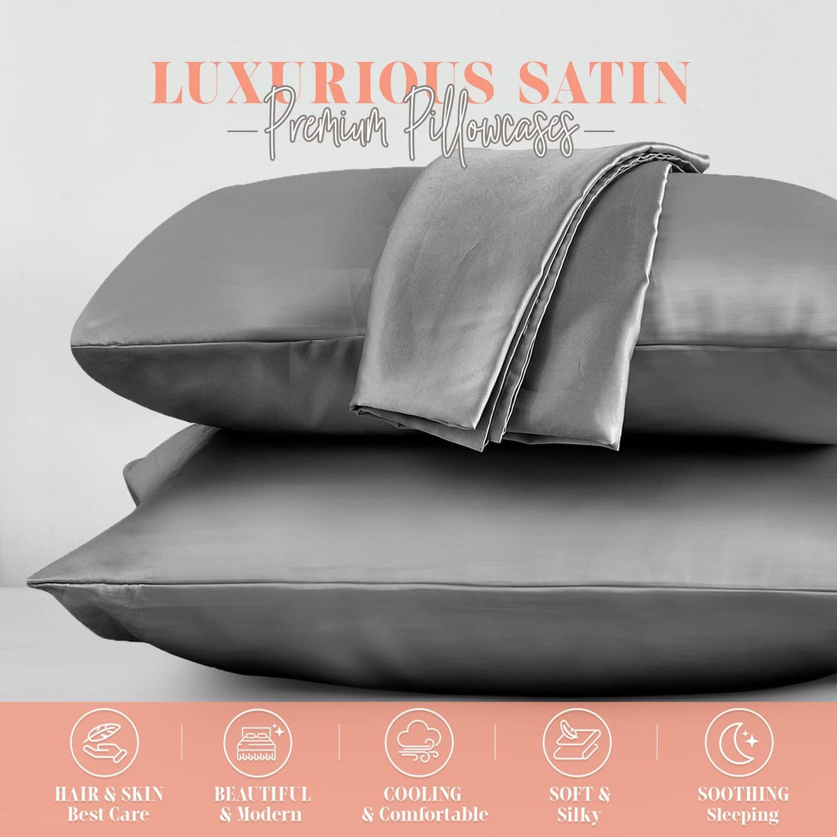 King polyester pillowcases, alternate view 2