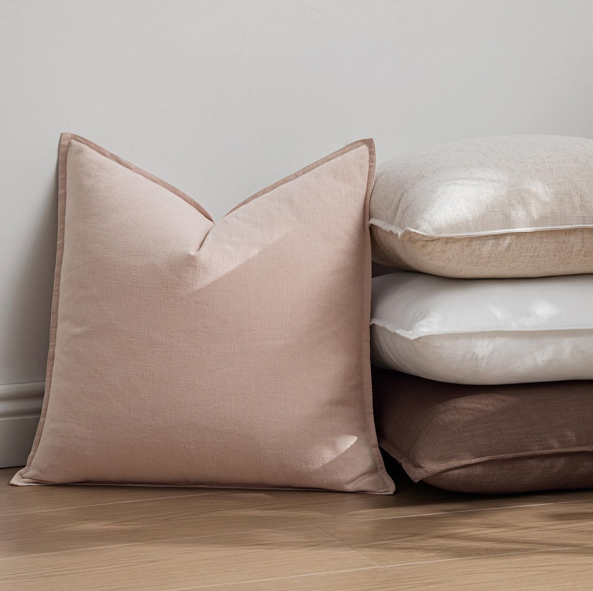 20"L x 20"W cotton throw pillow accessories in Pink, alternate view 7