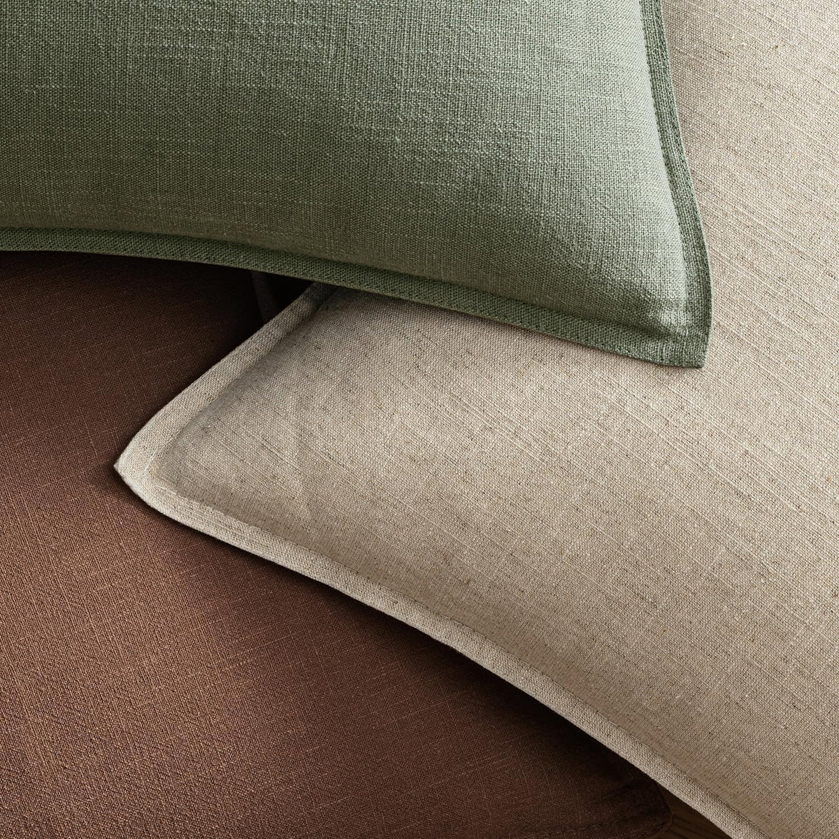 22"L x 22"W cotton throw pillow accessories in Light Olive Green, alternate view 9