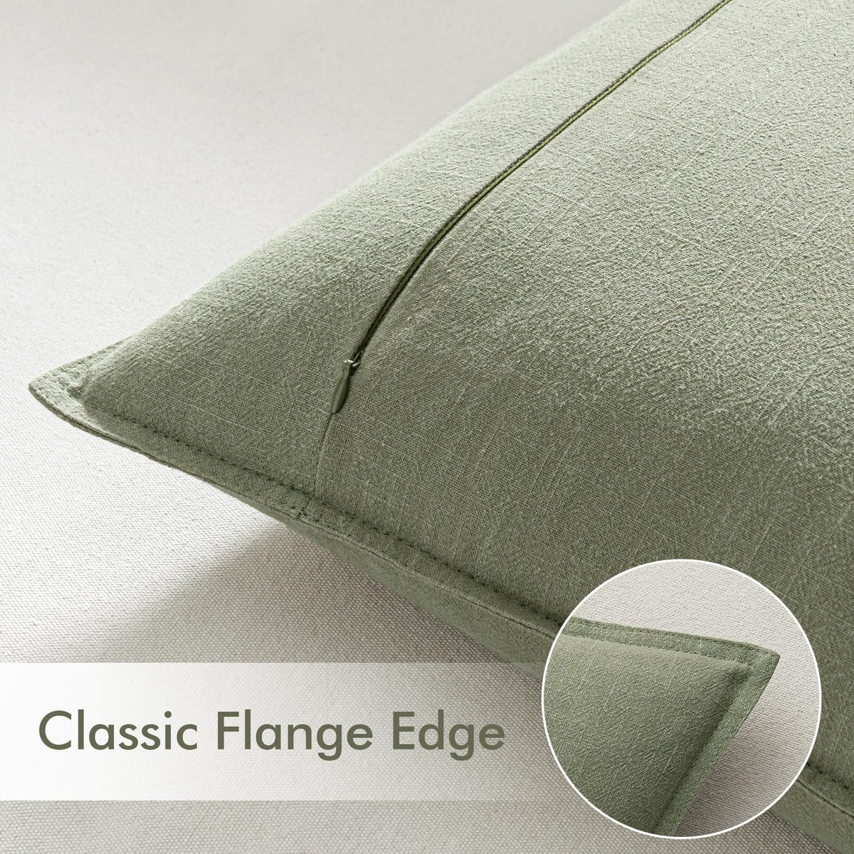 24"L x 24"W cotton throw pillow accessories in Grass Green, alternate view 5