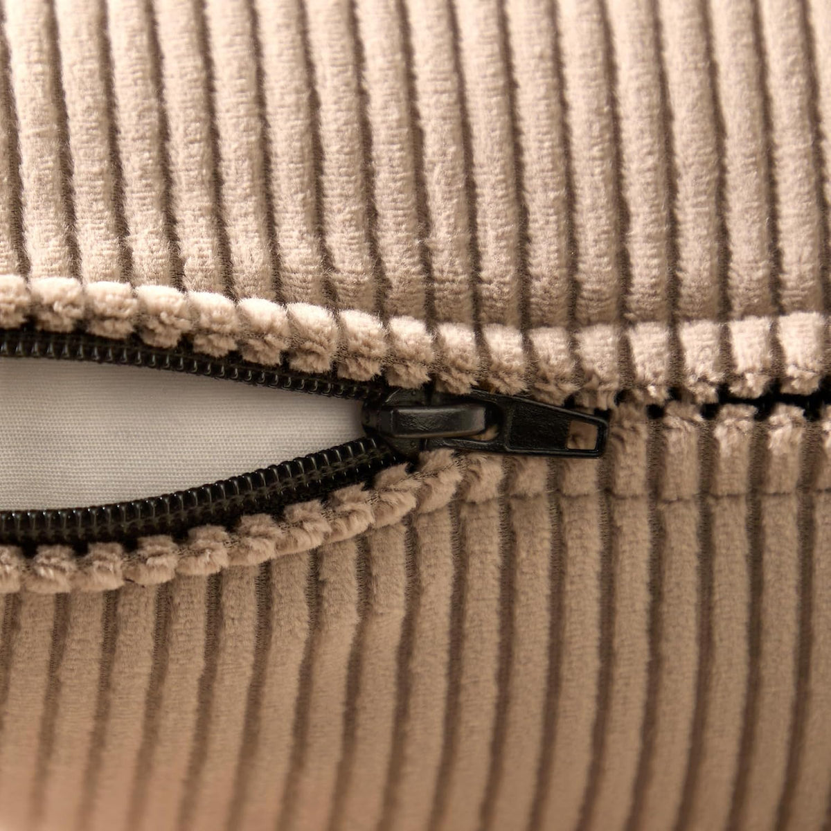 24"L x 24"W velvet throw pillow accessories in Khaki, alternate view 3