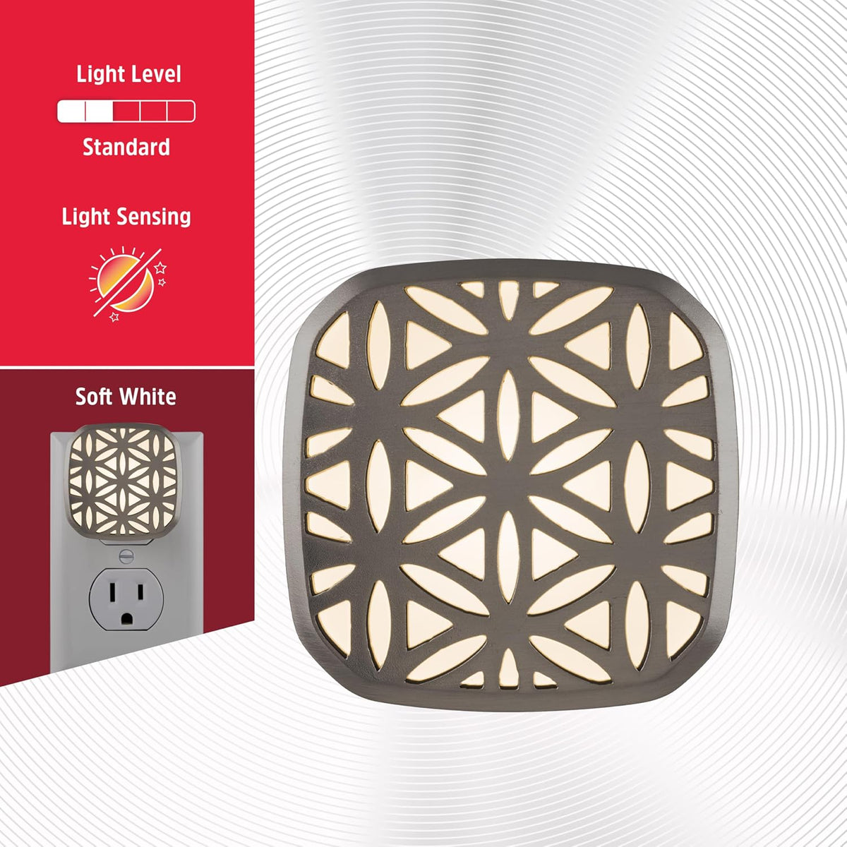 1.4"D x 4.3"W x 7.3"H plastic night lights & ambient lighting, alternate view 2