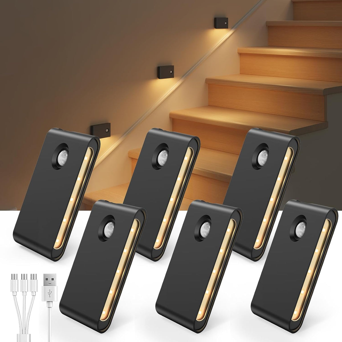 0.7"D x 3.9"W x 2.3"H plastic night lights & ambient lighting