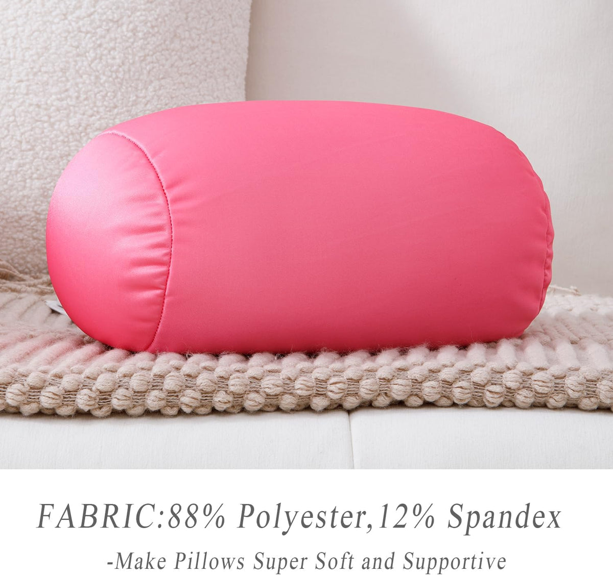 polyester neck & cervical pillows in Pink, alternate view 6