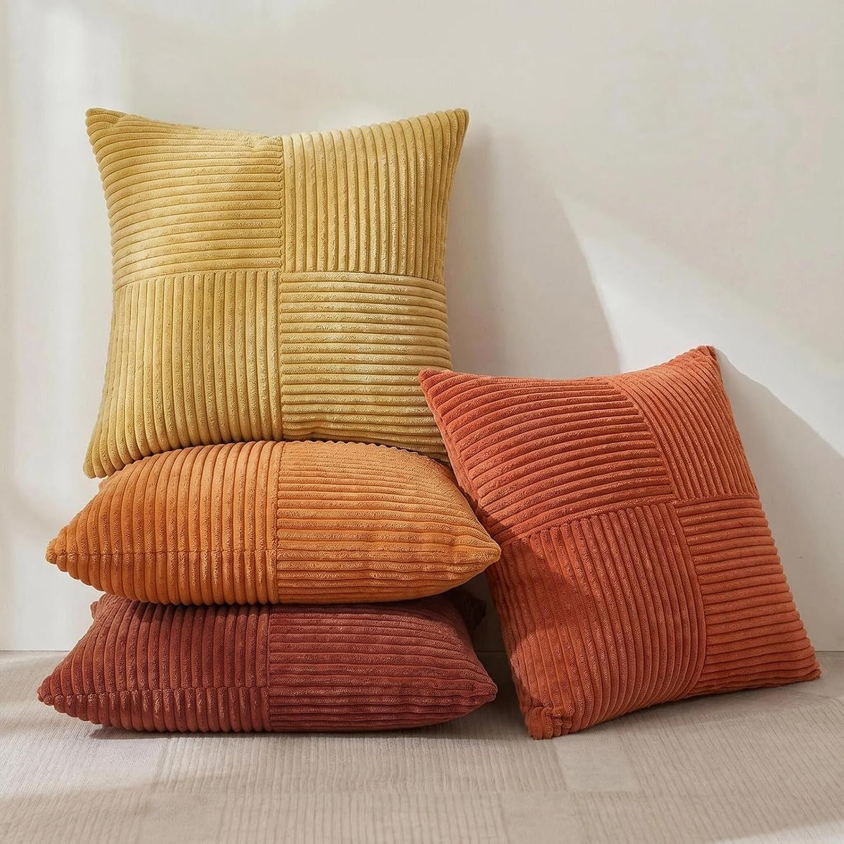 18"L x 18"W corduroy throw pillow accessories, alternate view 2