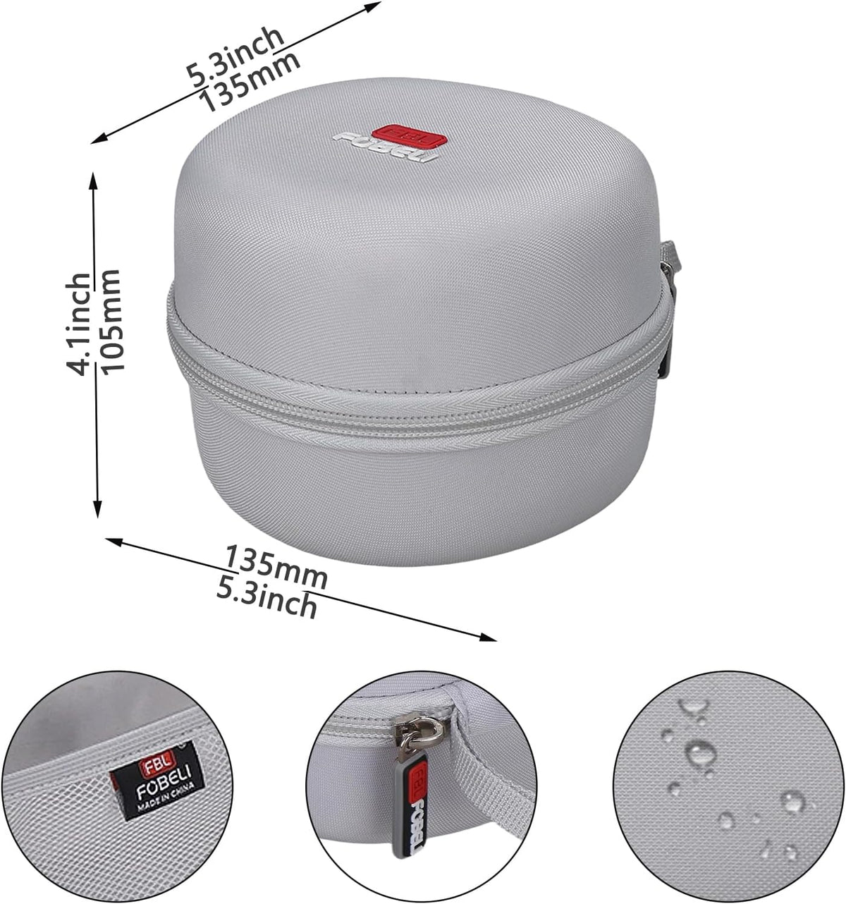 5.3 x 5.3 x 4.1 inches white noise machines in Gray, alternate view 5
