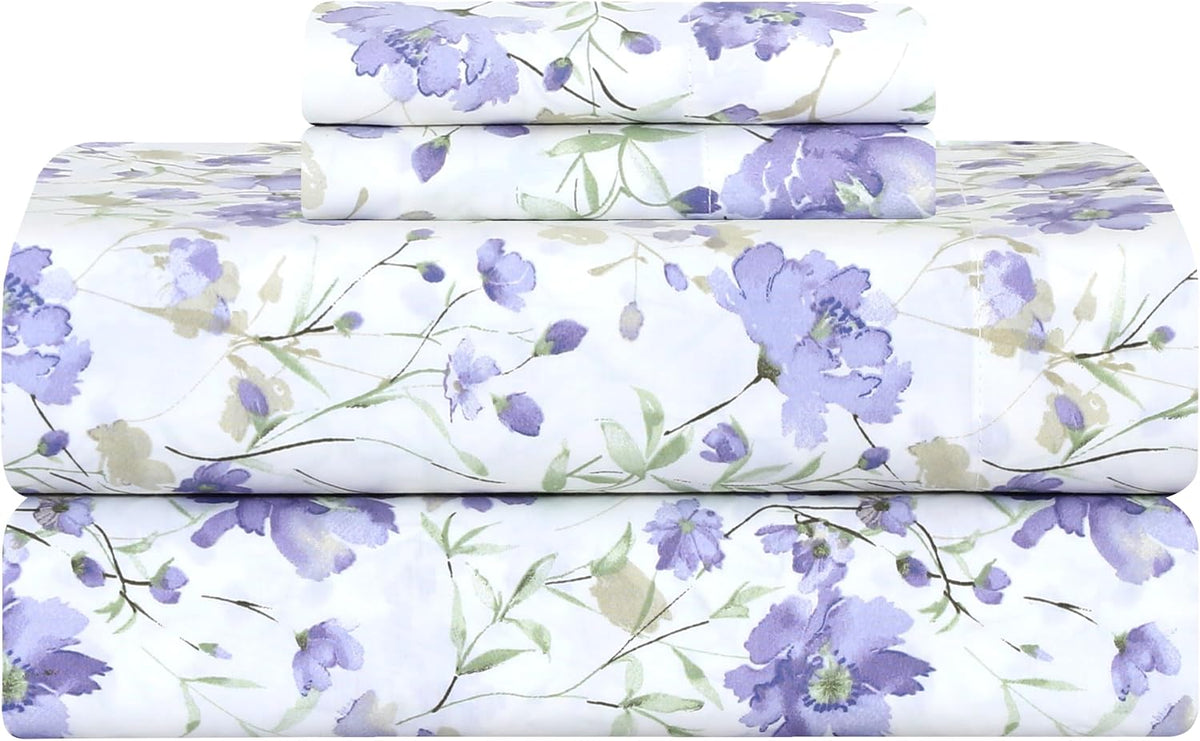 Full cotton bedding sets in Violet Breeze