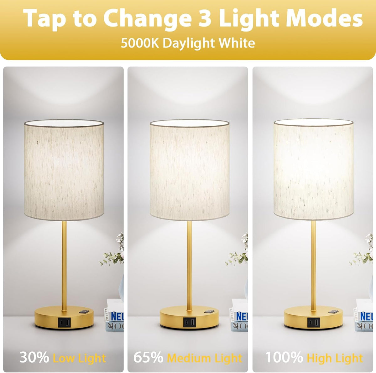 17.6"D x 6.7"W x 6.7"H metal table lamps, alternate view 3