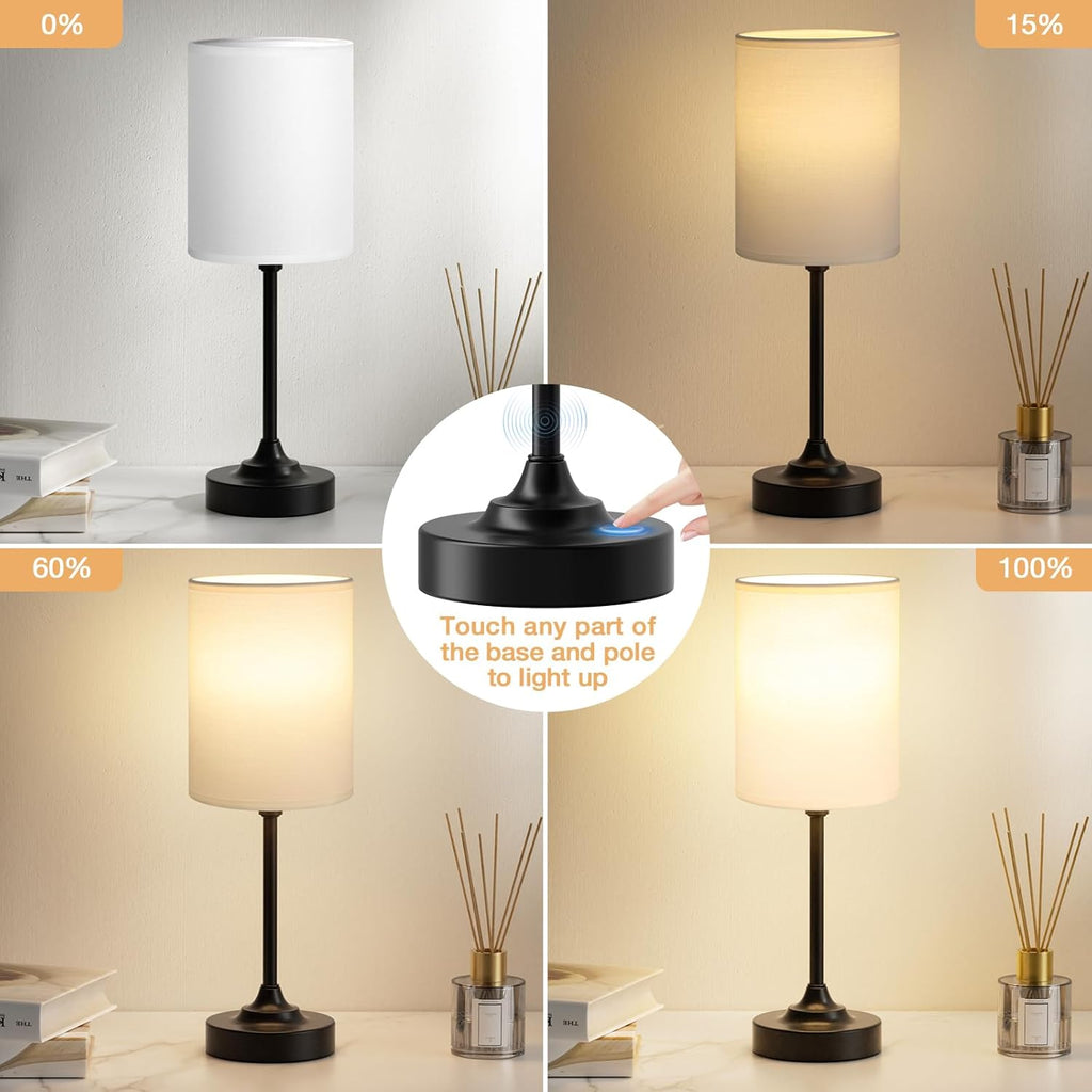 5.3"D x 5.3"W x 14"H metal table lamps, alternate view 2