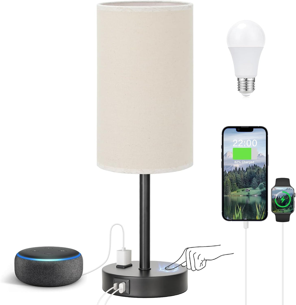 5.7"D x 5.7"W x 17.4"H metal table lamps