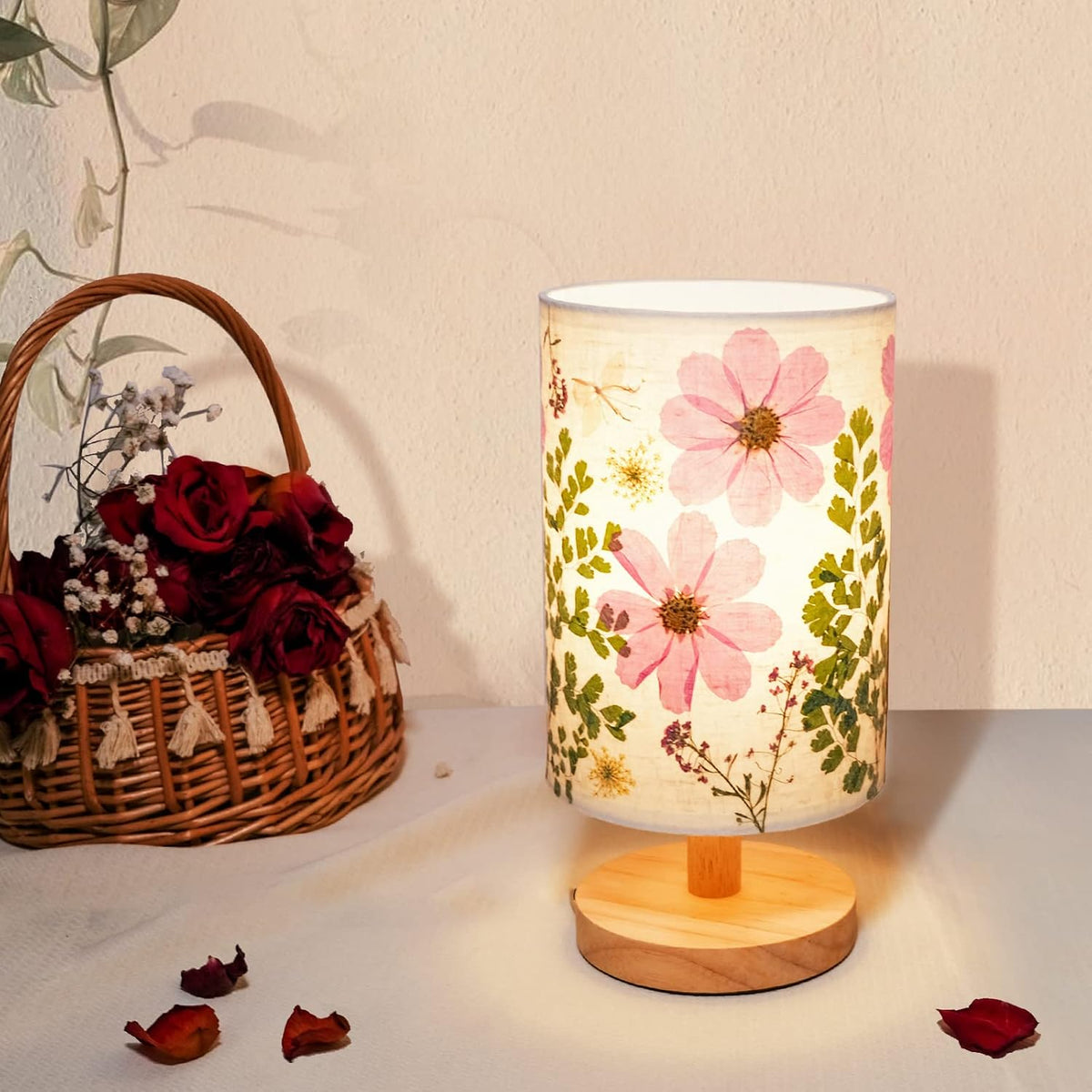 5.6"D x 5.6"W x 11"H wood table lamps, alternate view 3
