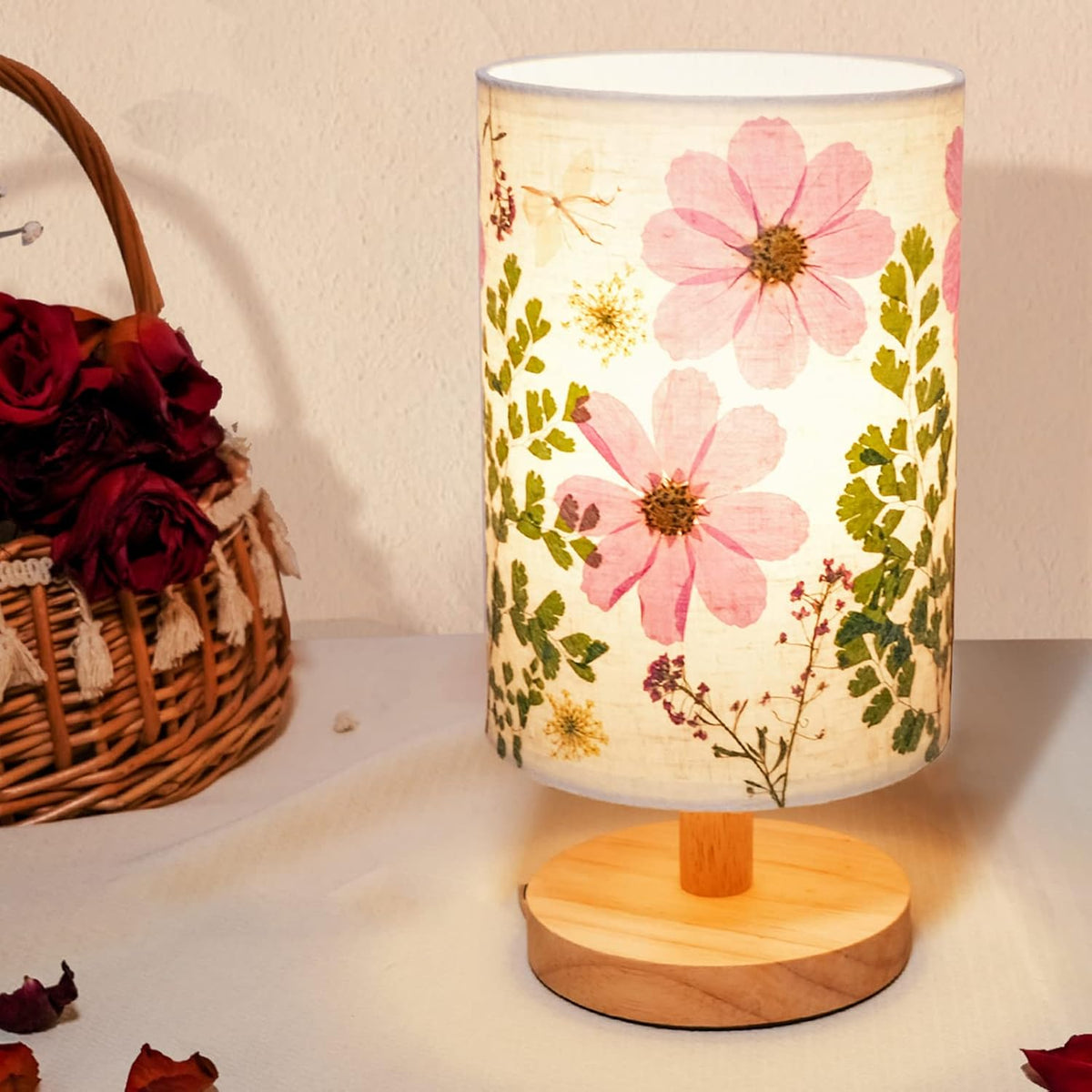 5.6"D x 5.6"W x 11"H wood table lamps, alternate view 8