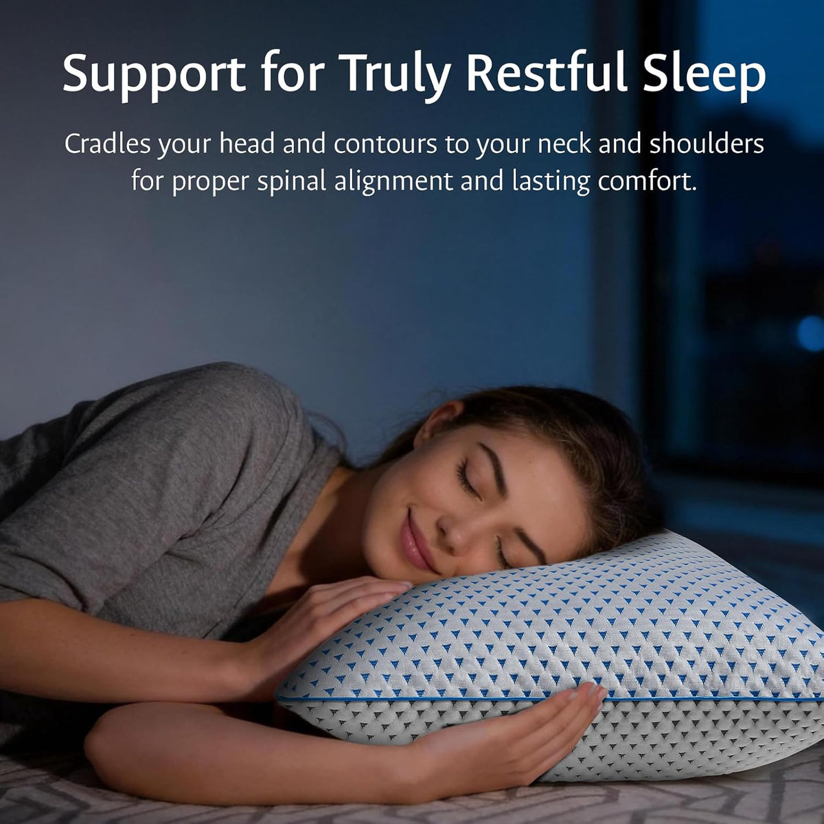 King gel memory foam pillows in White, alternate view 4