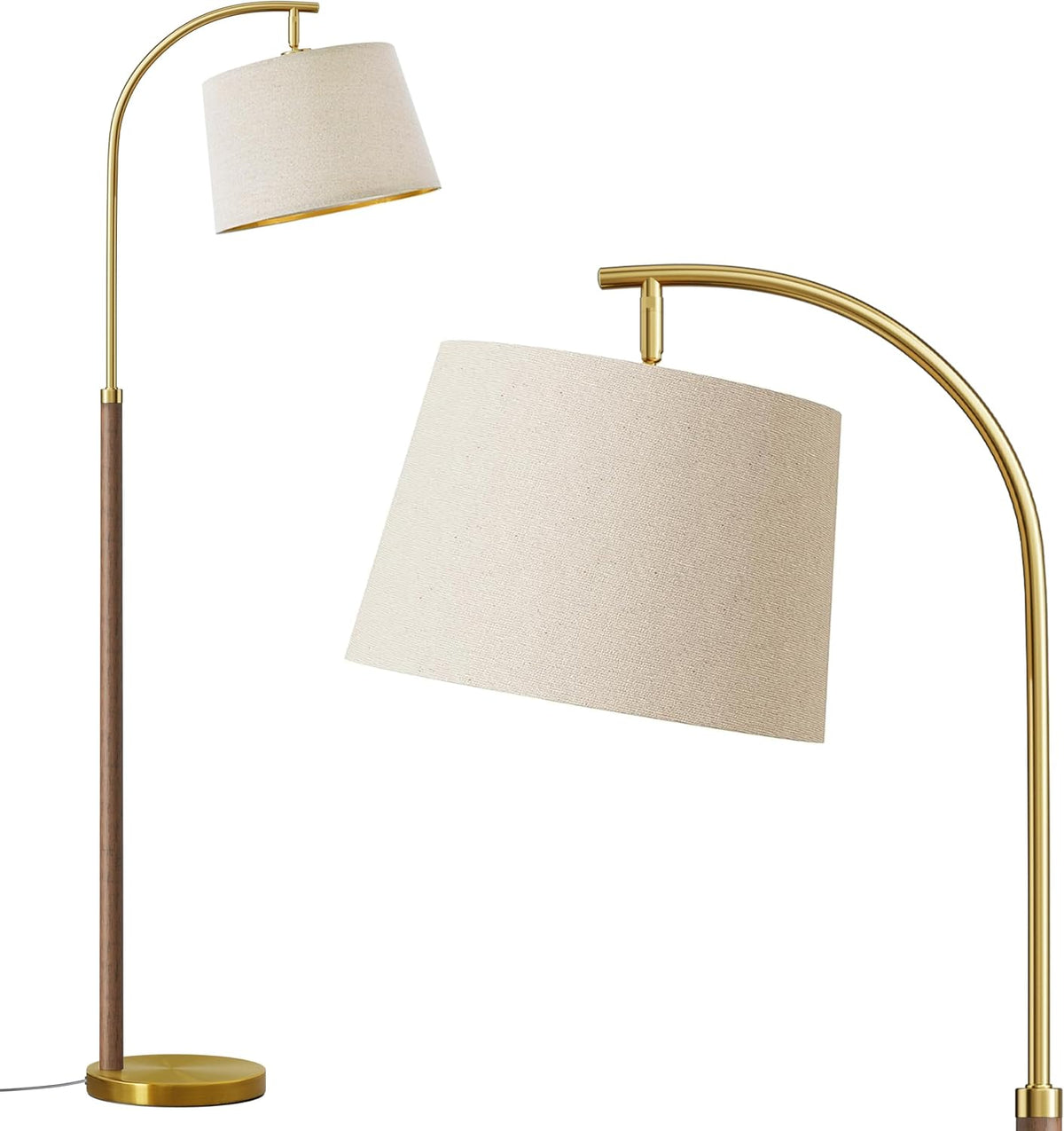 19"D x 10.5"W x 63"H linen floor lamps, alternate view 8