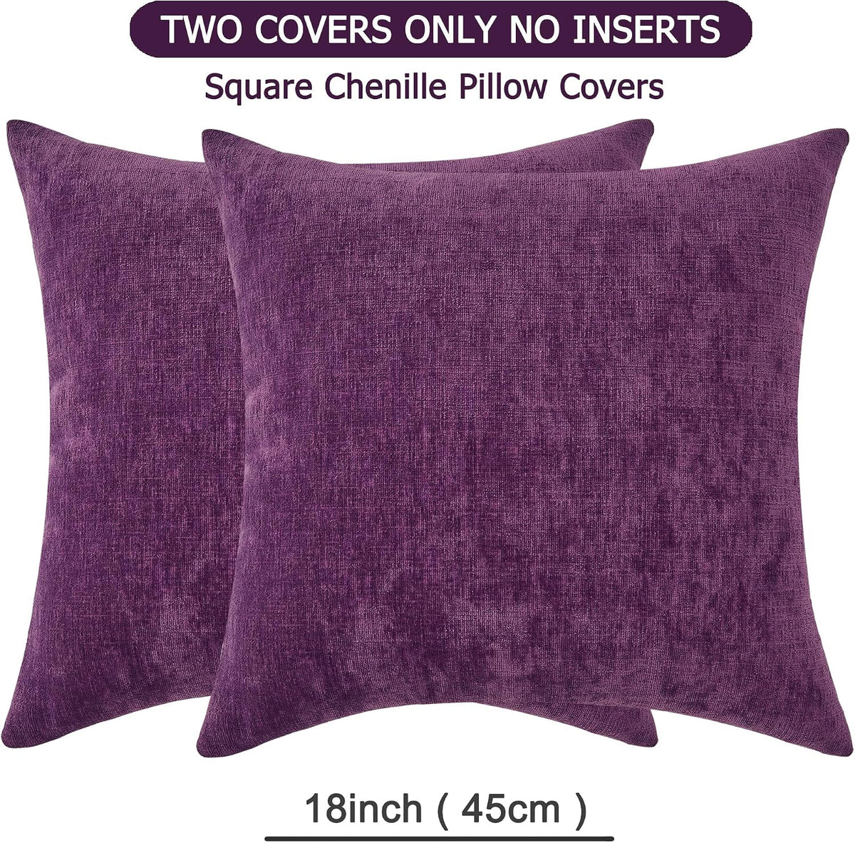 18"L x 18"W velvet throw pillow accessories in Purple, alternate view 6