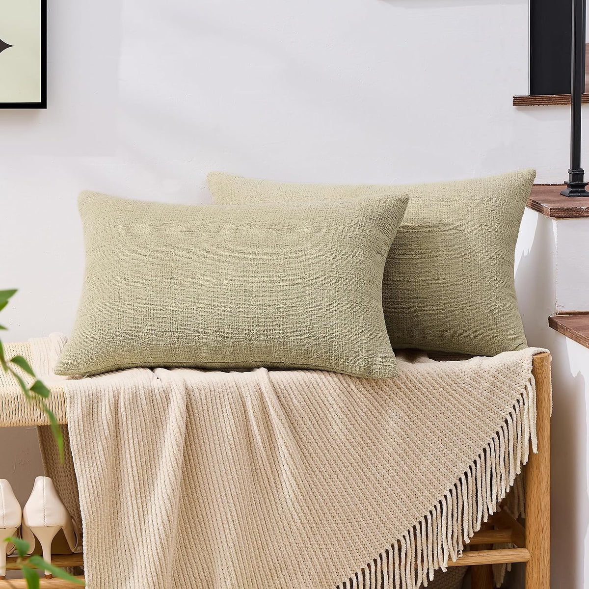20"L x 12"W polyester throw pillow accessories in Khaki, alternate view 5
