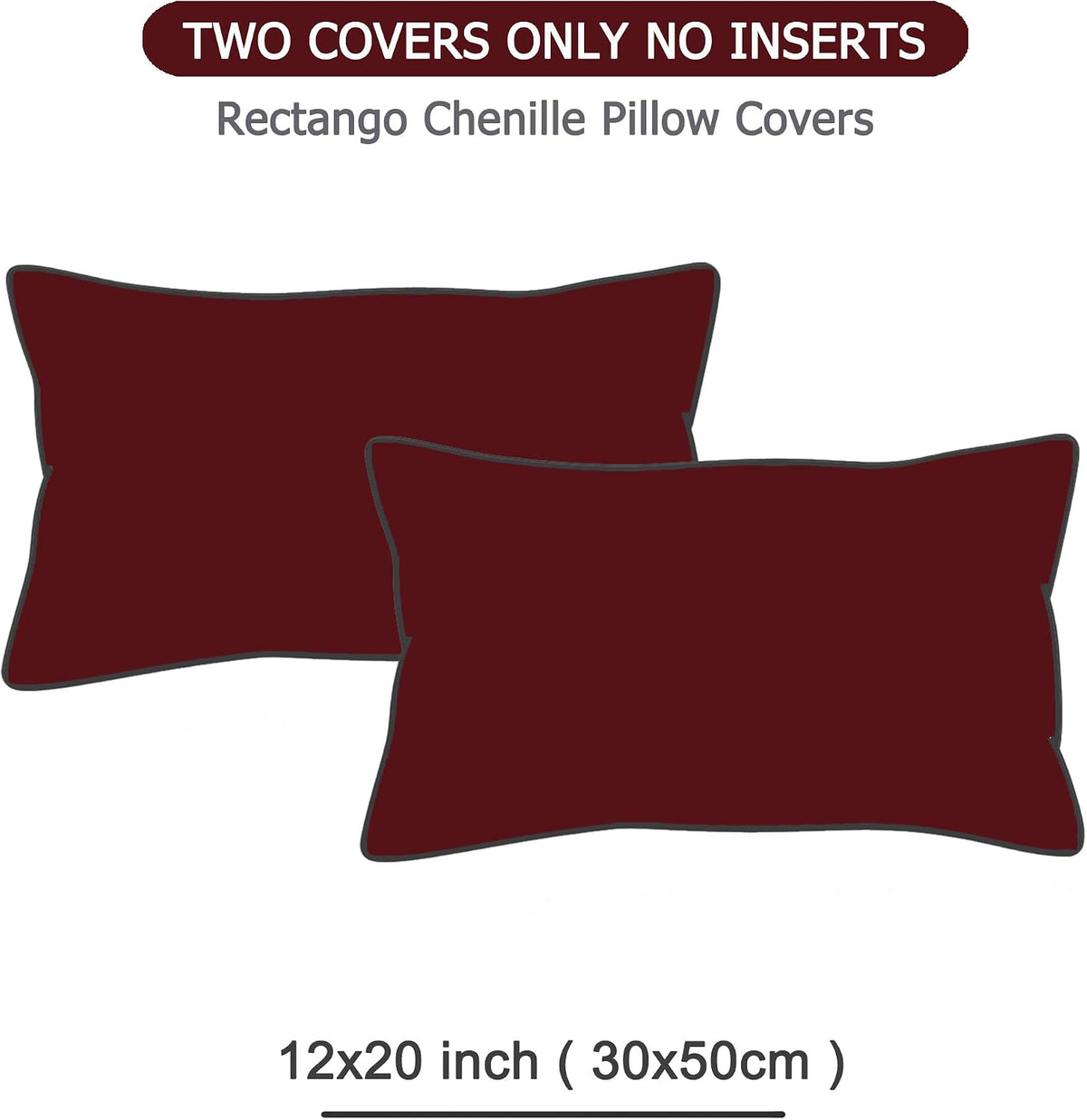 20"L x 12"W polyester throw pillow accessories in Red, alternate view 2