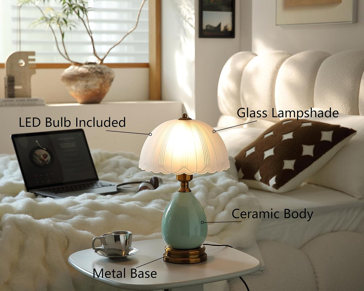 9.84"D x 9.84"W x 16.16"H ceramic table lamps, alternate view 6
