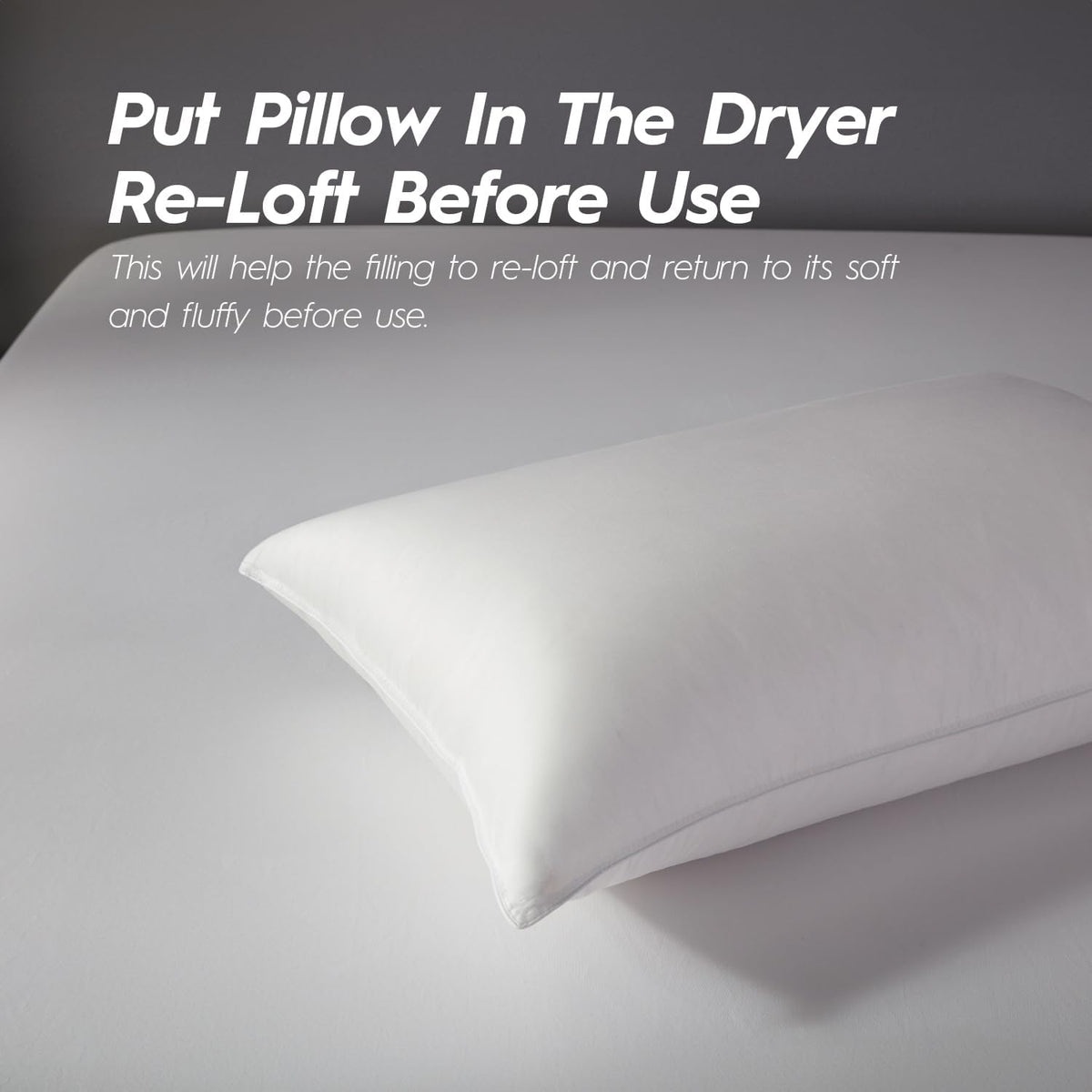 King Size down pillows in White, alternate view 4