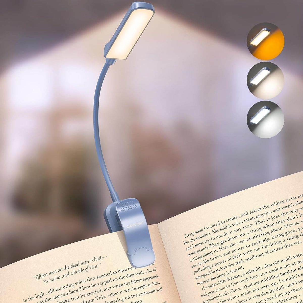 4.53"D x 1.57"W x 1.97"H plastic book lights