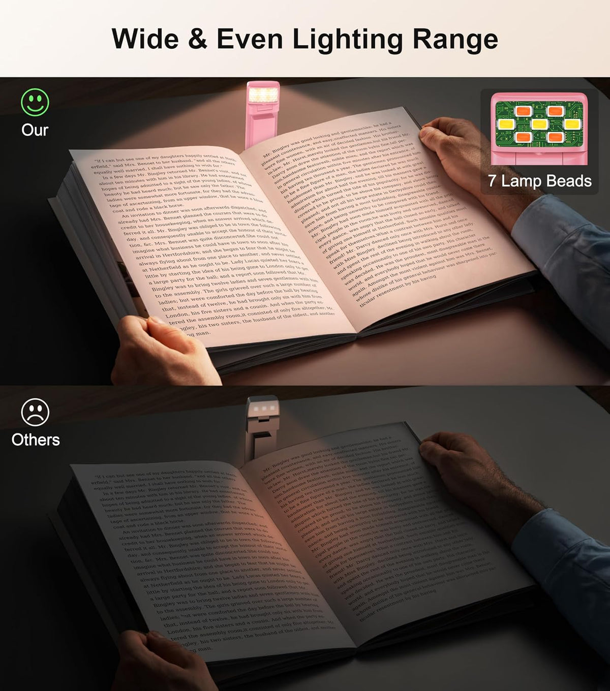 4.33"D x 1.29"W x 0.58"H plastic book lights, alternate view 5