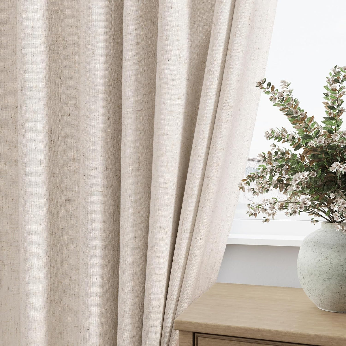 84"L x 40"W linen curtains, alternate view 8