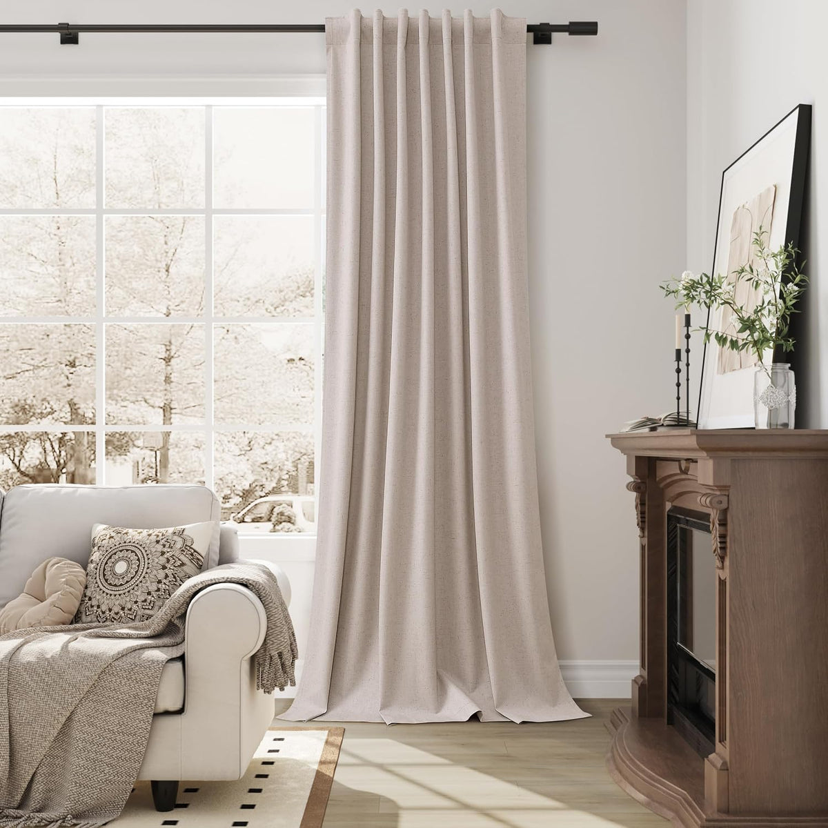 96"L x 52"W fabric curtains, alternate view 6