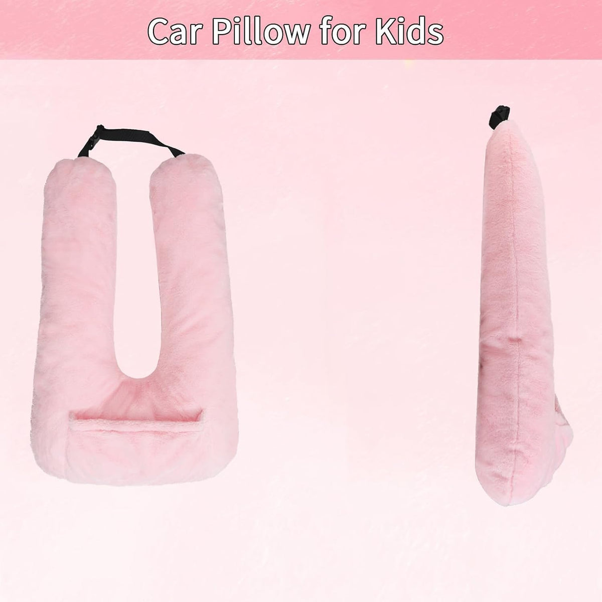 28"*17" cotton travel pillows in Pink, alternate view 3