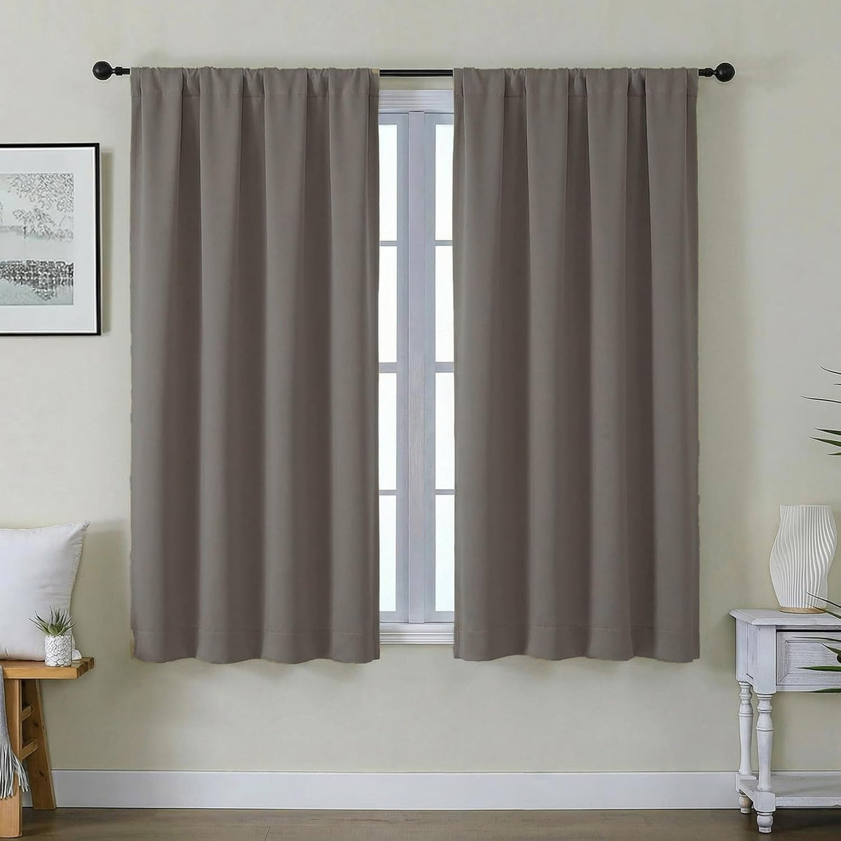 54"L x 40"W polyester curtains