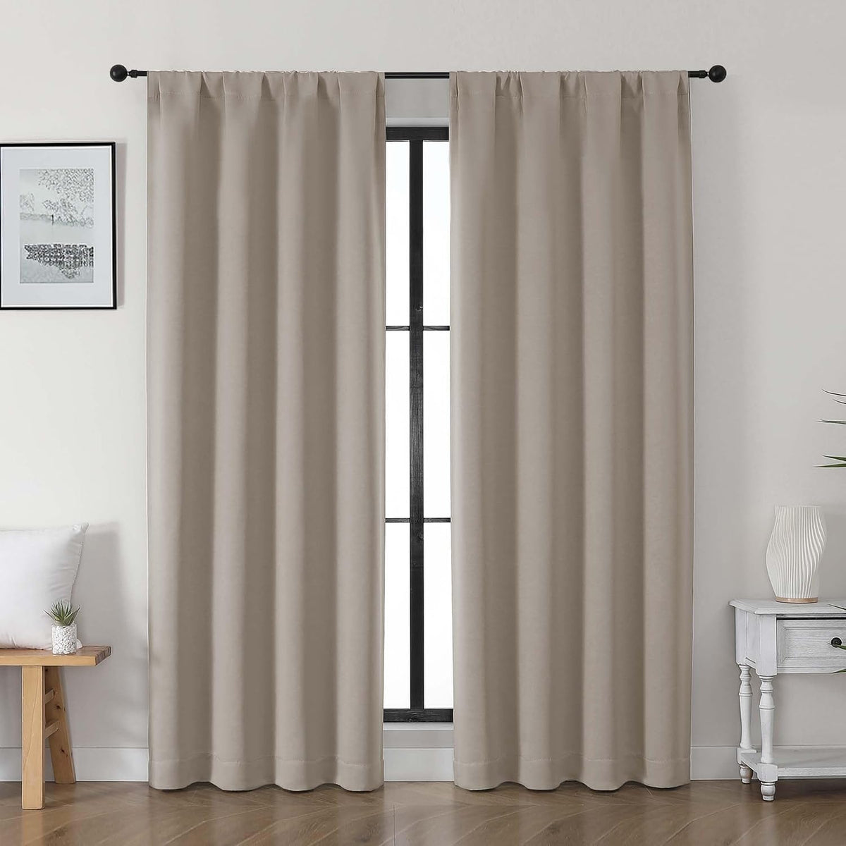72"L x 40"W polyester curtains