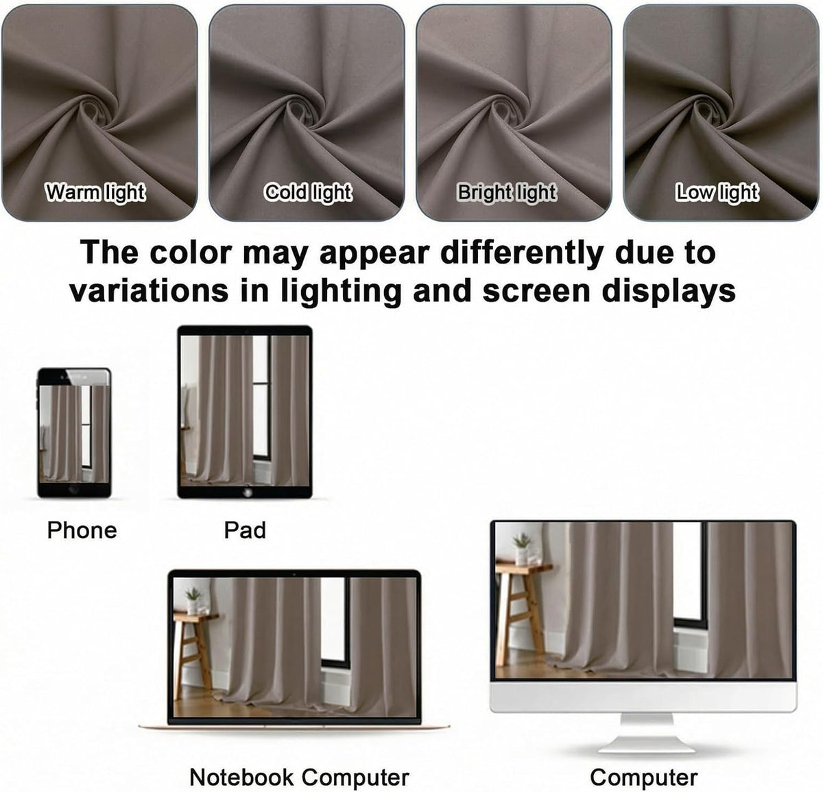 72"L x 40"W polyester curtains, alternate view 4