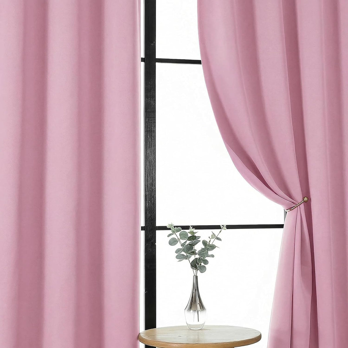 84"L x 40"W polyester curtains in Pink, alternate view 8