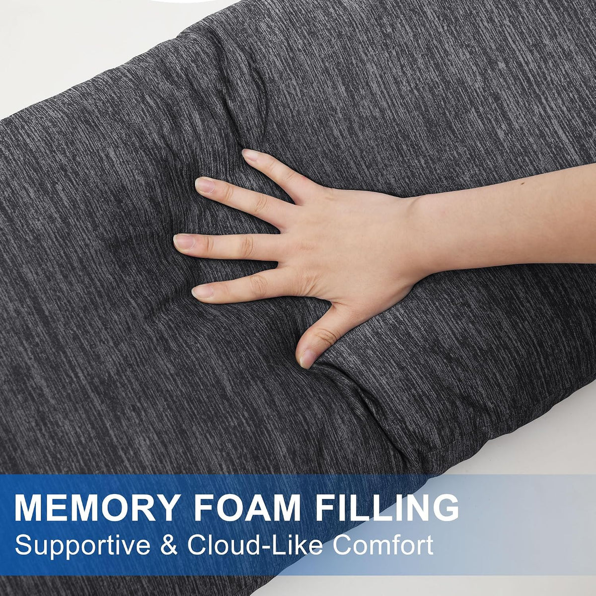 20*60 memory foam body pillows in Grey, alternate view 3