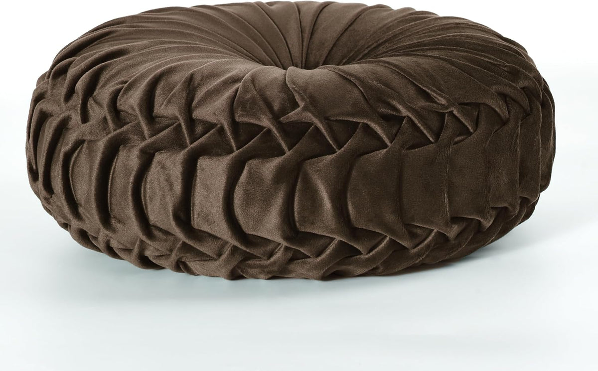 2 Count (14.5 Inch Diameter) throw pillows in Chocolate, alternate view 5