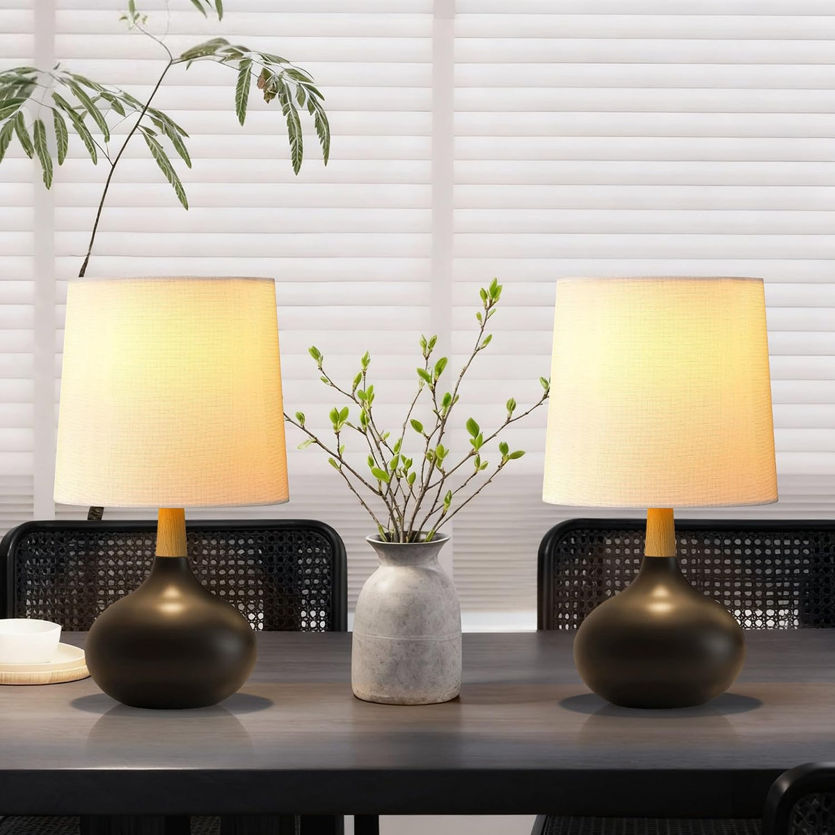 5.5"D x 5.5"W x 14"H ceramic table lamps, alternate view 5