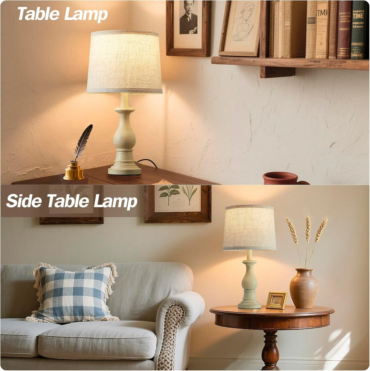 10"D x 10"W x 18.5"H resin table lamps, alternate view 7